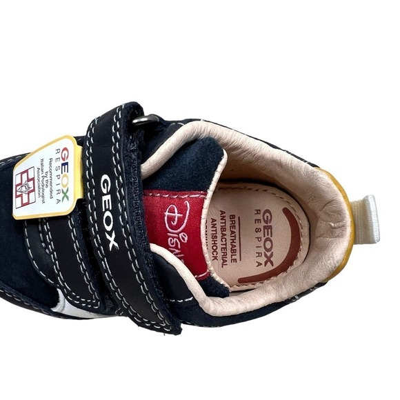 Geox Respira Disney Sneaker Mickey Mouse‎ Duo Monk Straps Baby Boy Blue Size 4 - Picture 6 of 8